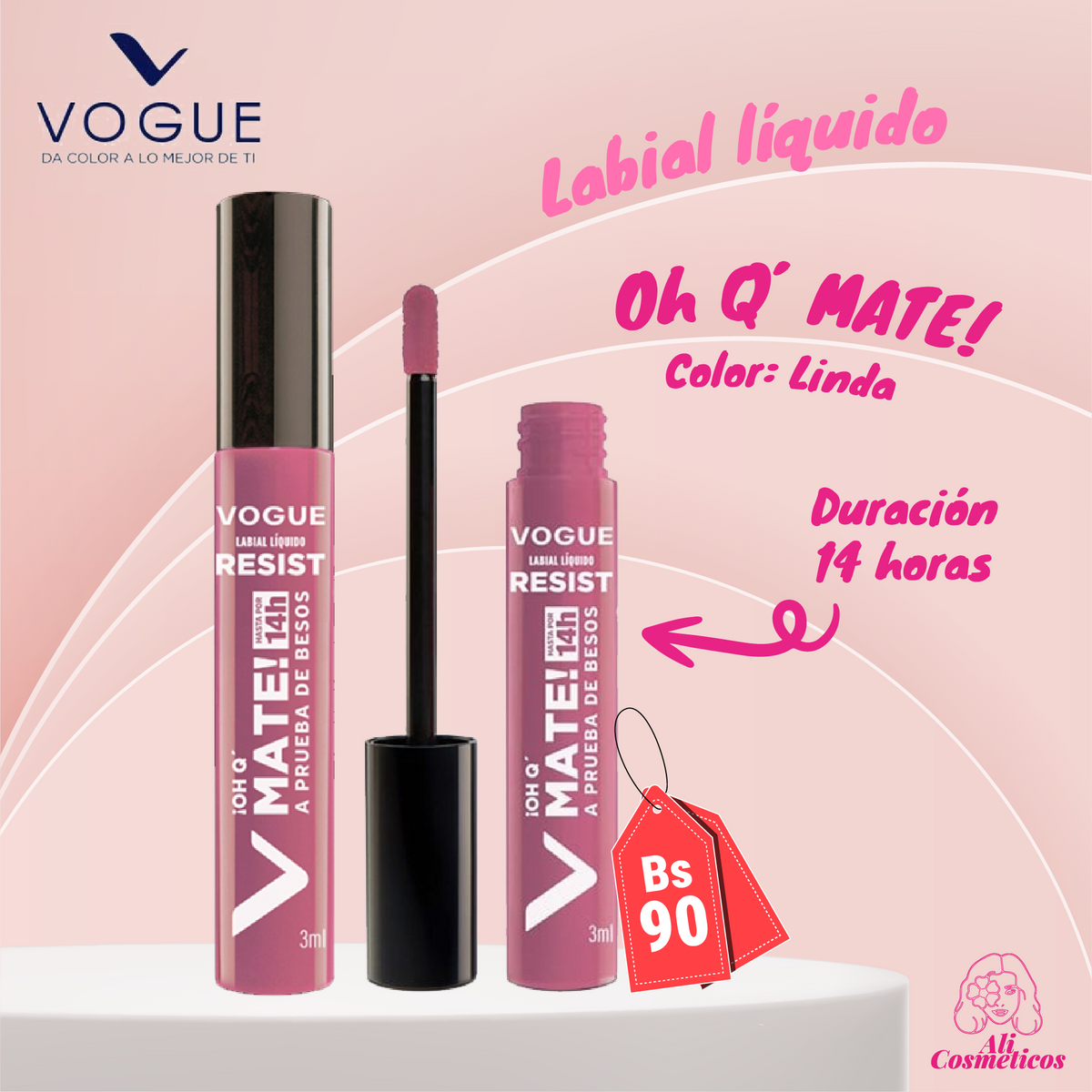 Labial Liquido Oh Q´ Mate! Vogue