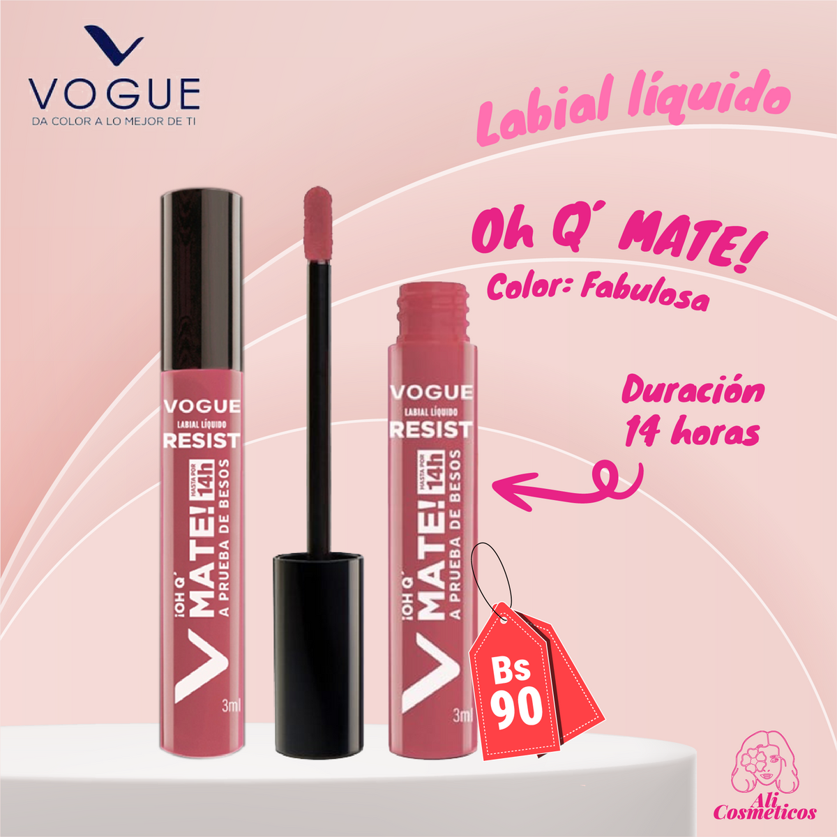 Labial Liquido Oh Q´ Mate! Vogue