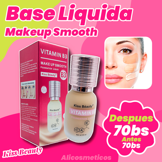 Base Liquida de Maquillaje Makeup Smooth Kiss Beauty