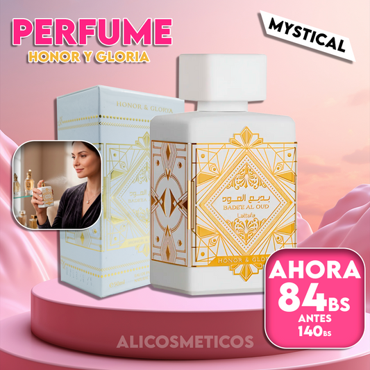Perfume Femenino Honor y Gloria Bade´e al Oud Lattafa