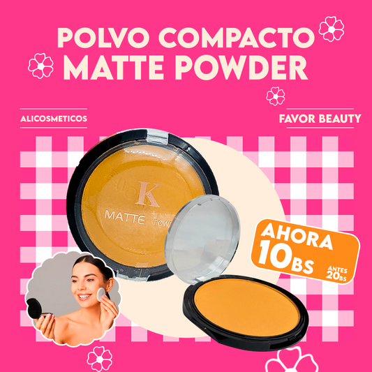 Polvo Compacto Matte Powder Favor Beauty