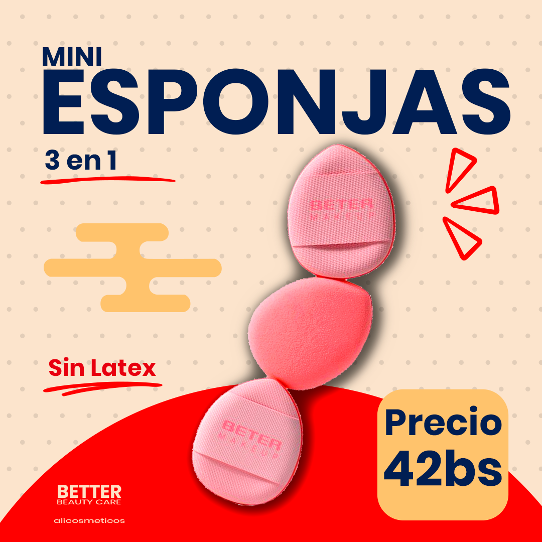 Mini Esponjas 3 en 1 Better Beauty Care