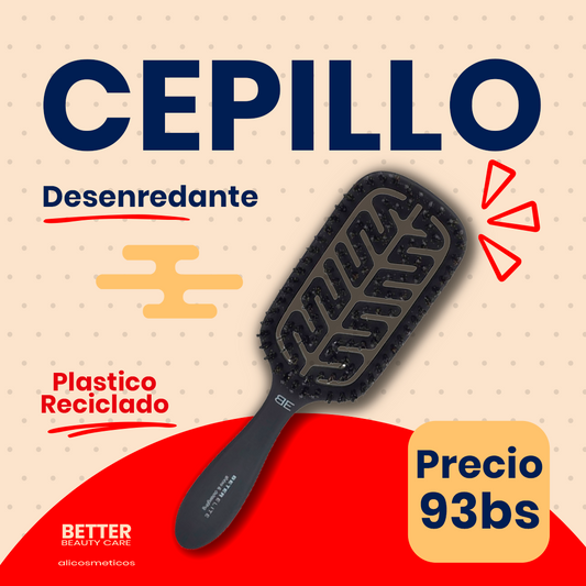 Cepillo Desenredante de Plástico Reciclado