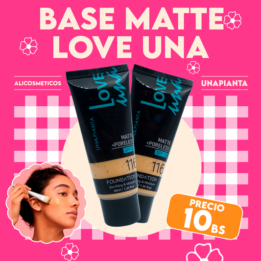 Base de Maquillaje Mate Love Una Una Pianta