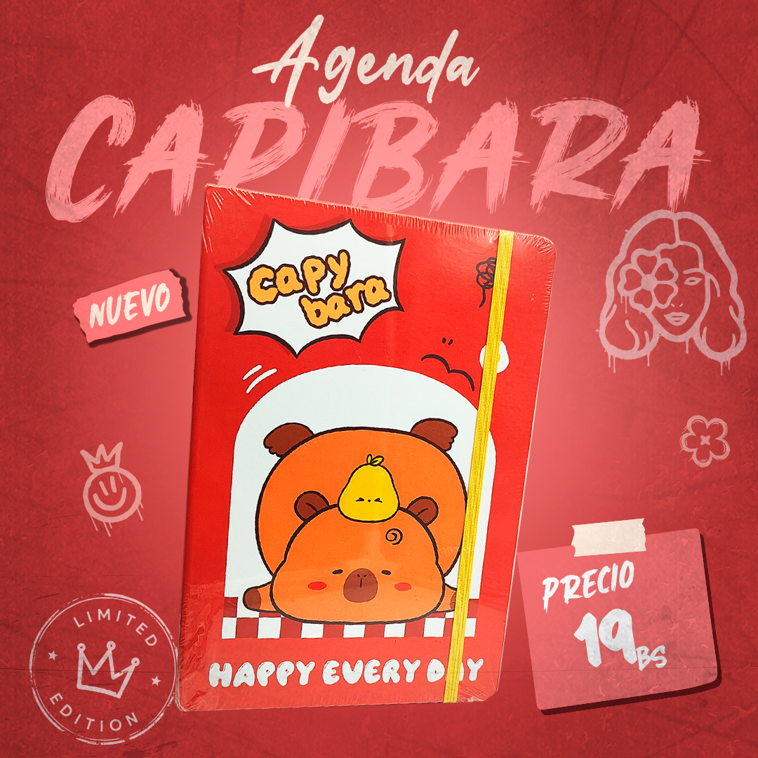 Agenda Capibara Con Cinta