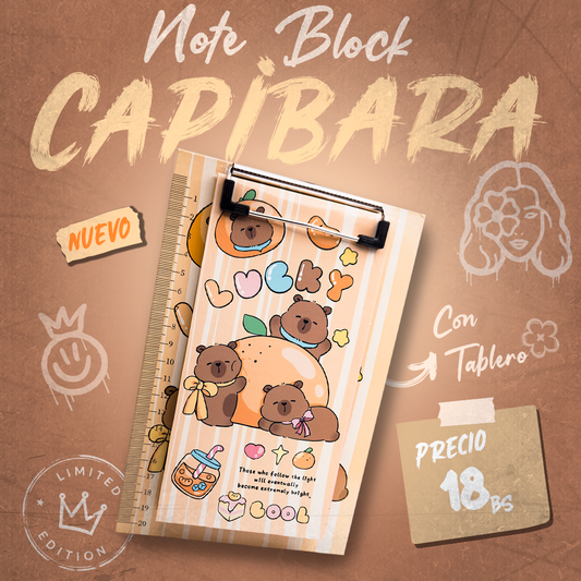 Block de notas Capibara + Tablero