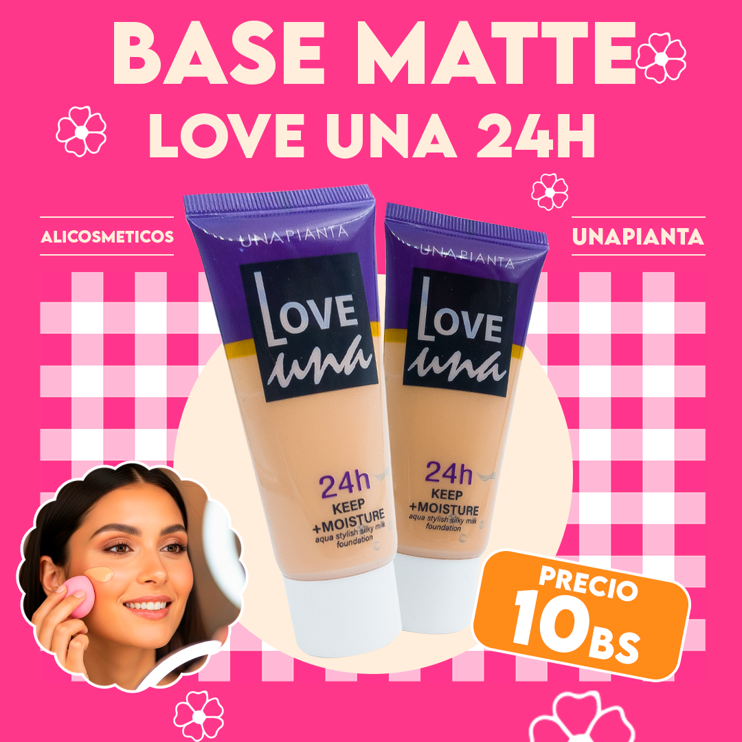 Base de Maquillaje Love Una Keep+Moisture Una Pianta