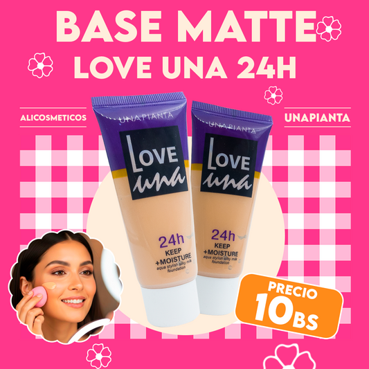 Base de Maquillaje Love Una Keep+Moisture Una Pianta