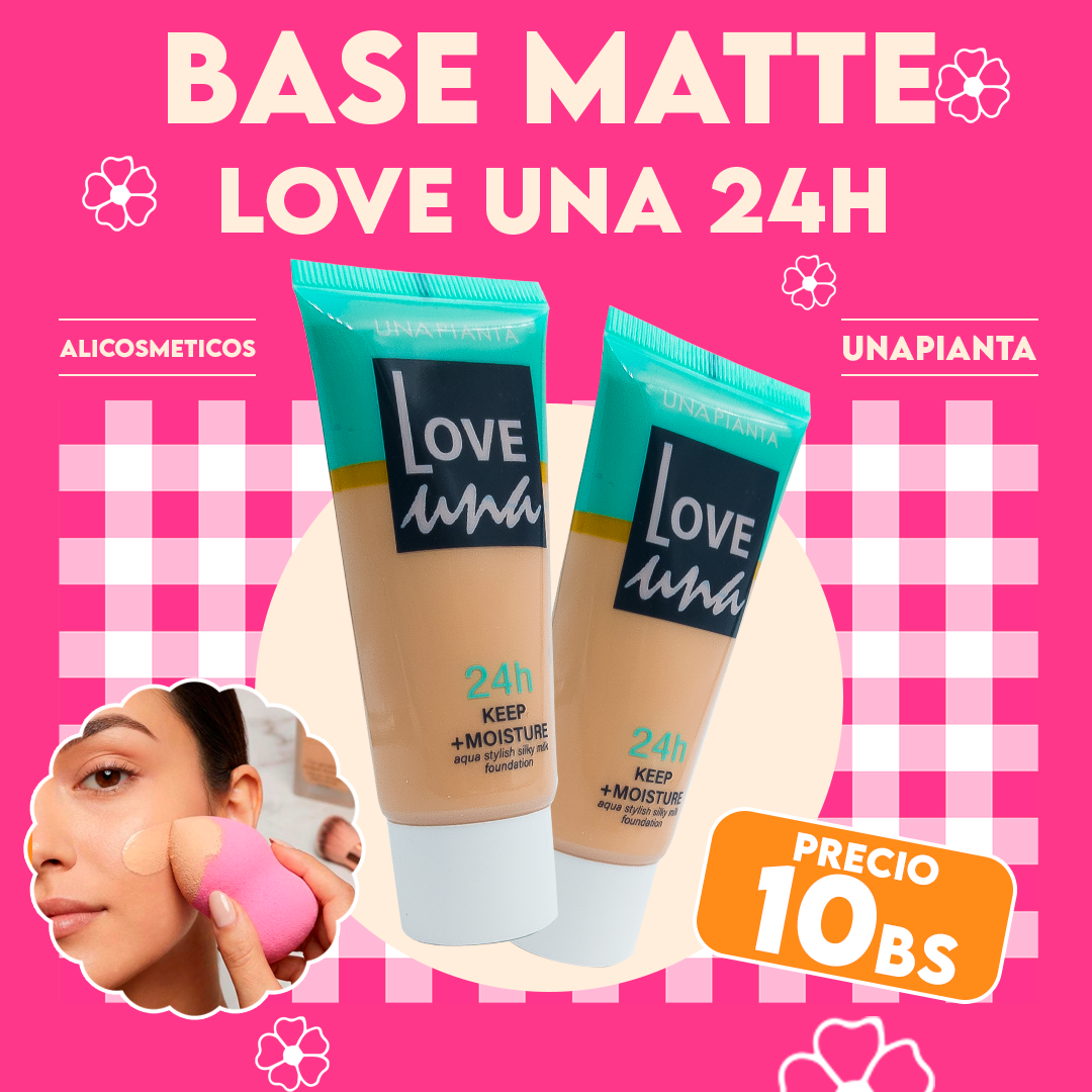 Base de Maquillaje Love Una Keep+Moisture Una Pianta