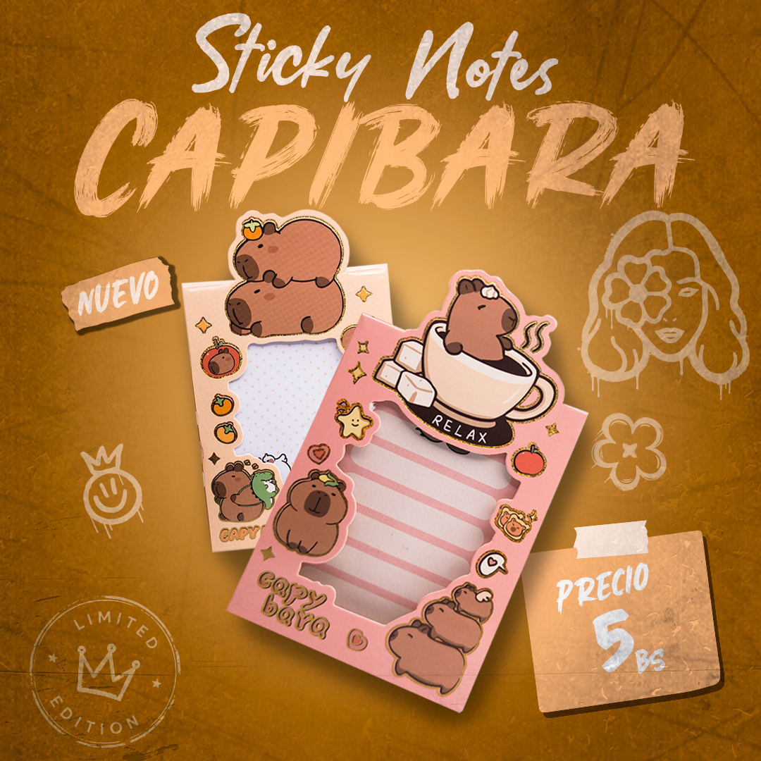 Notas Pegatinas Capibara