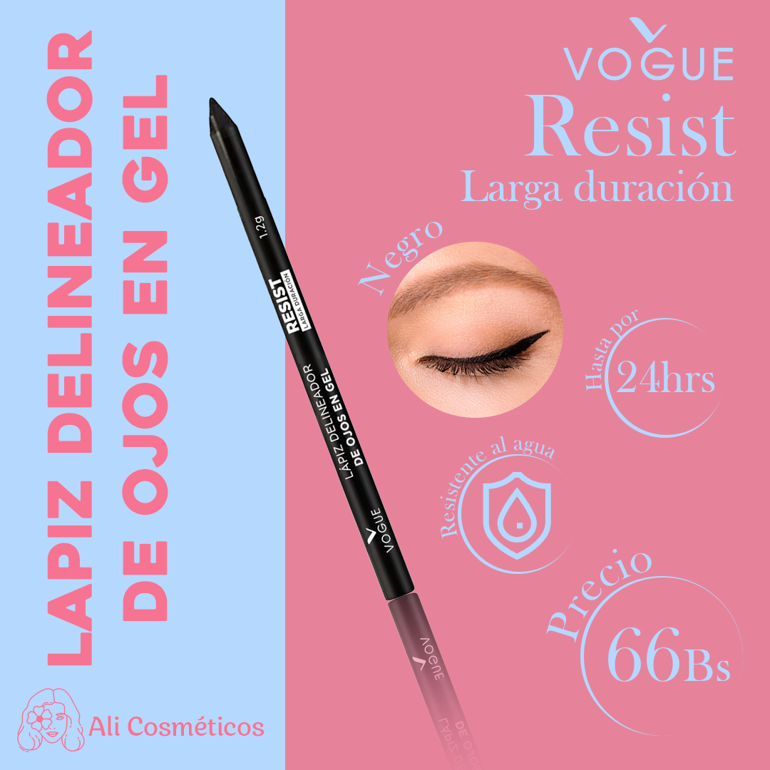 Lápiz Delineador de Ojos en Gel Resist Vogue