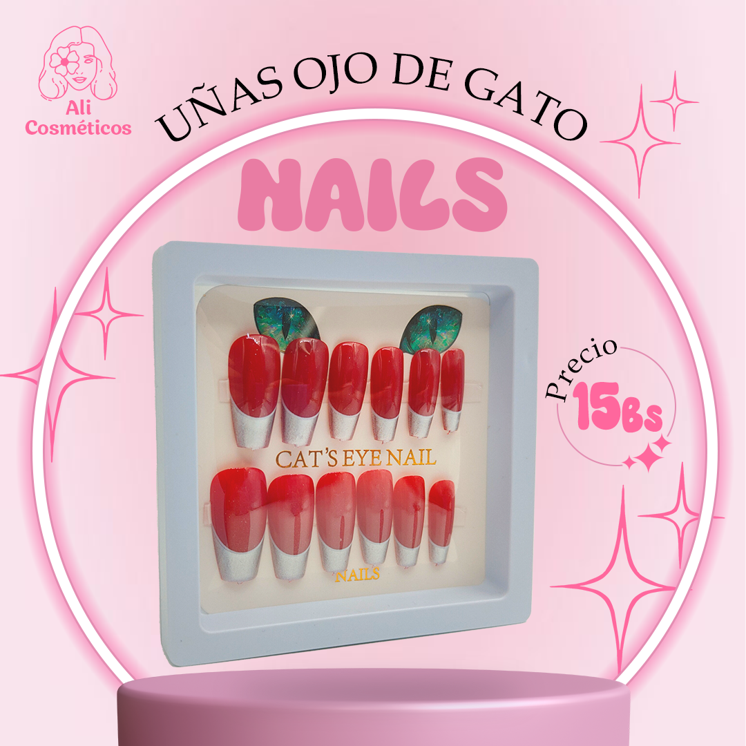 Set de Uñas Ojo de Gato Nails