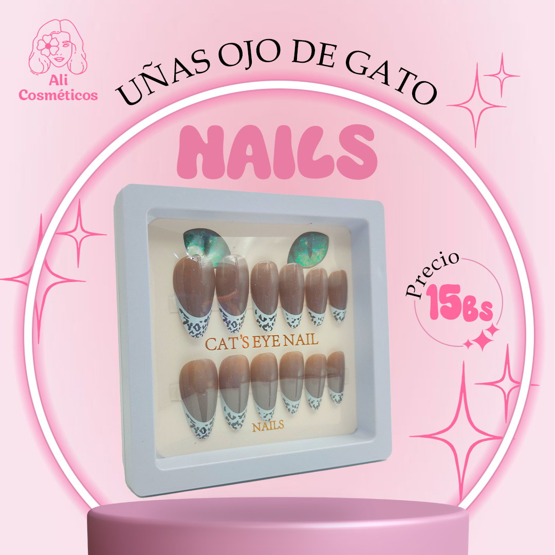 Set de Uñas Ojo de Gato Nails