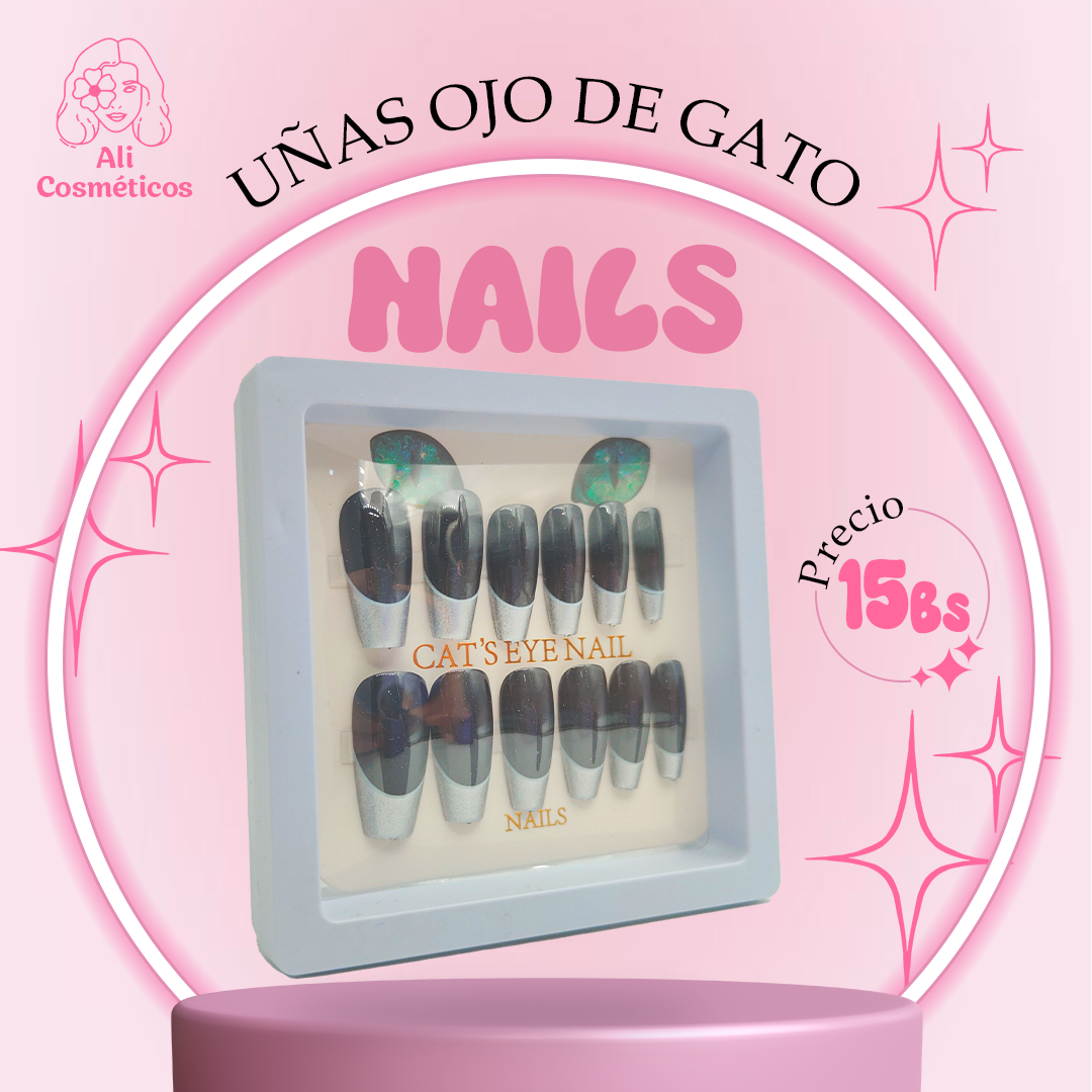 Set de Uñas Ojo de Gato Nails