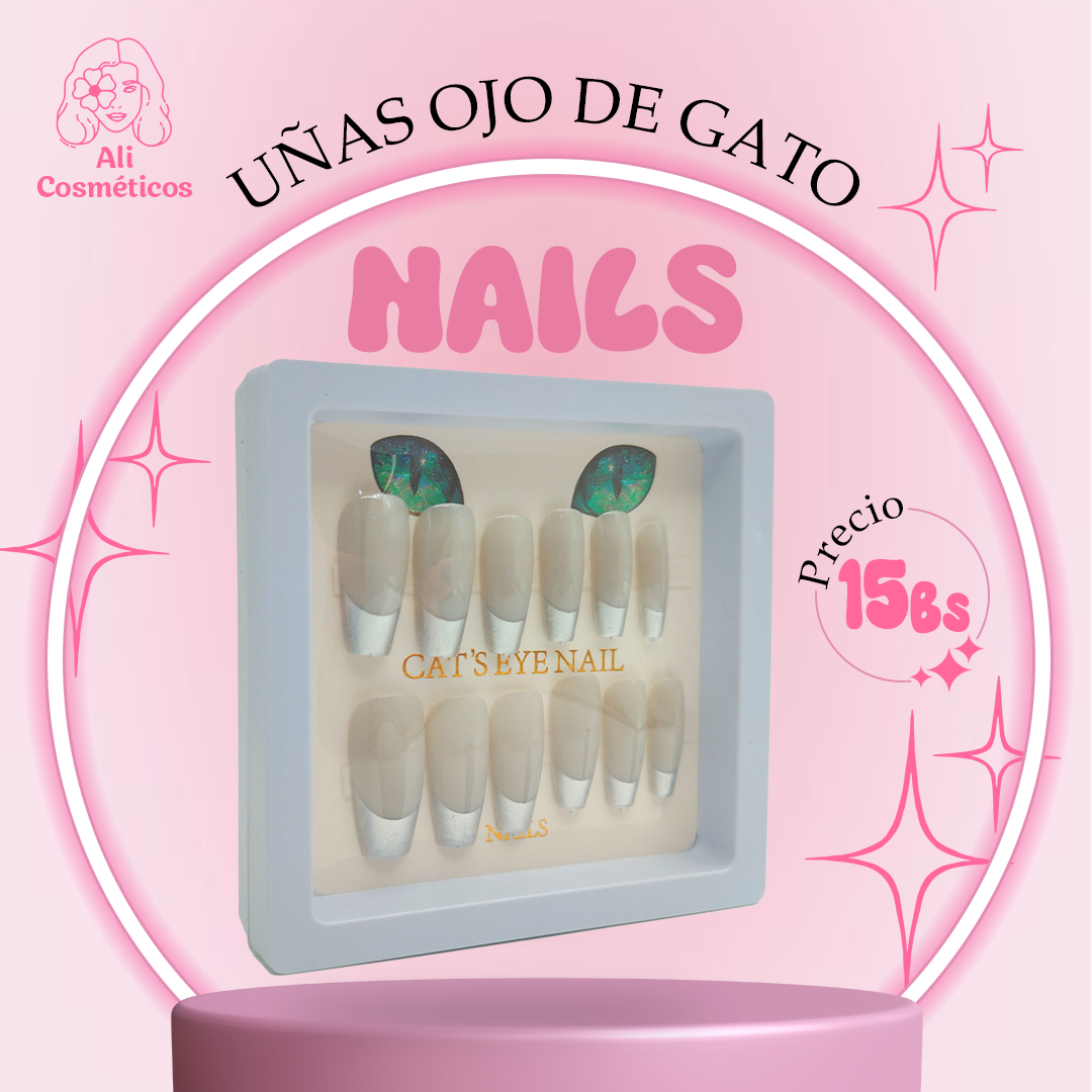 Set de Uñas Ojo de Gato Nails