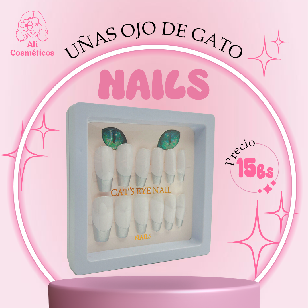 Set de Uñas Ojo de Gato Nails