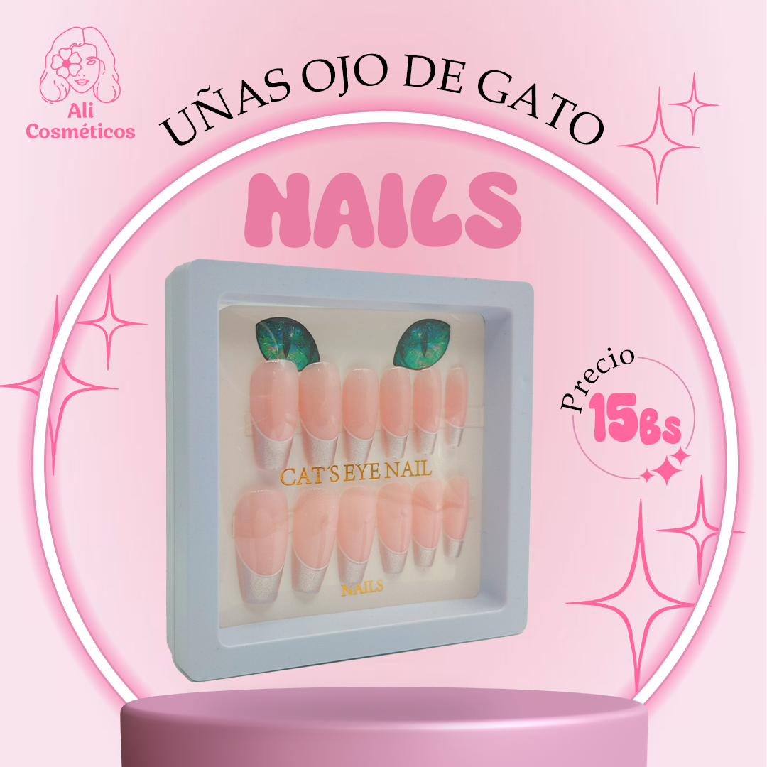 Set de Uñas Ojo de Gato Nails