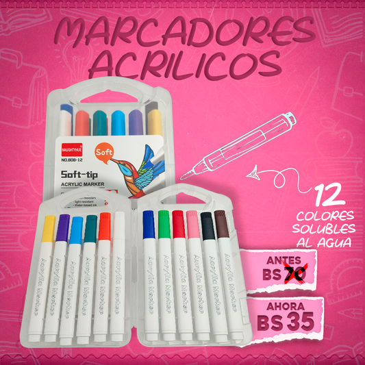 Marcadores Acrílicos Solubles en Agua