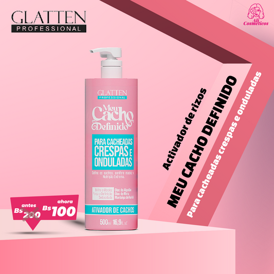 Activador de Rizos Meu Cacho Definido Glatten Professional