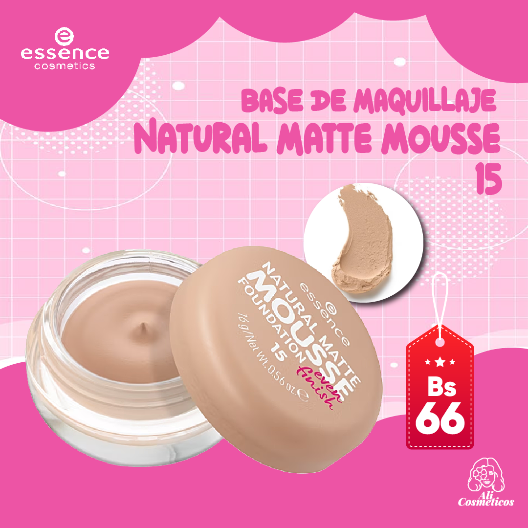 Base de Maquillaje Natural Matte Mousse Essence