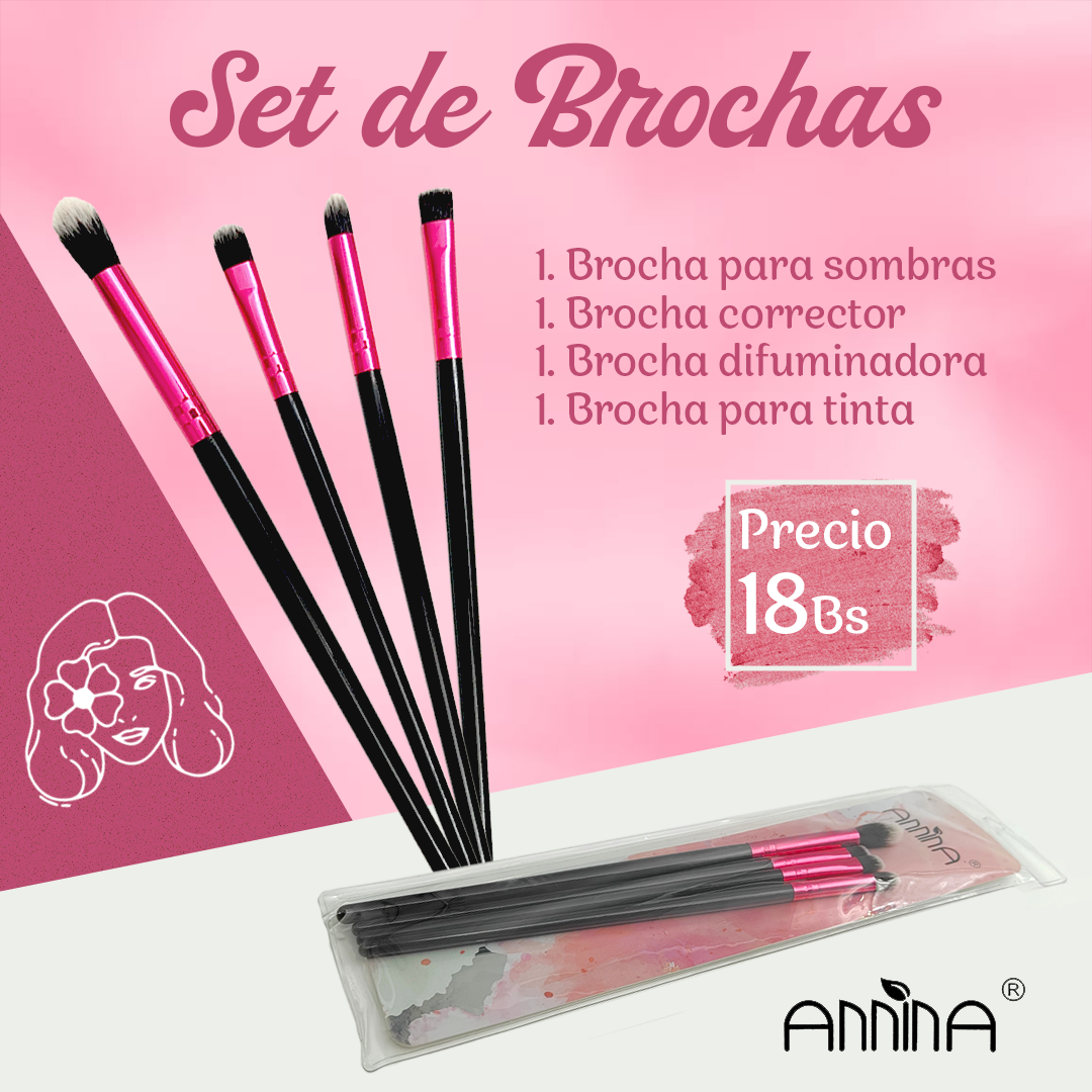 Set de Brochas 4 en 1 Annina