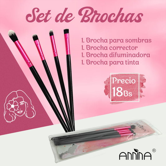 Set de Brochas 4 en 1 Annina