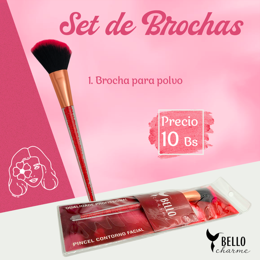 Set de Brochas para Polvo Bello Charme