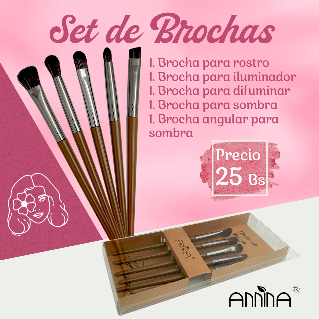 Set de Brochas 5 en 1 Annina