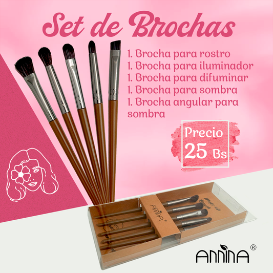Set de Brochas 5 en 1 Annina
