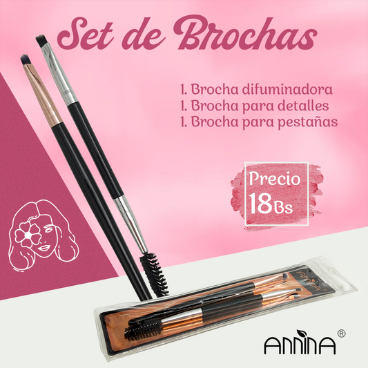 Set de Brochas 3 en 1 Annia