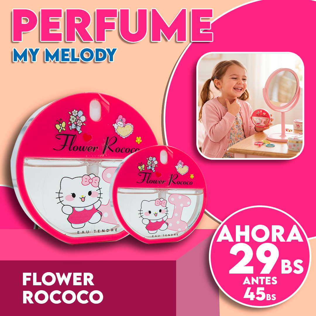 Perfume Infantil Stich + Hellow Kitty Flower Rococo