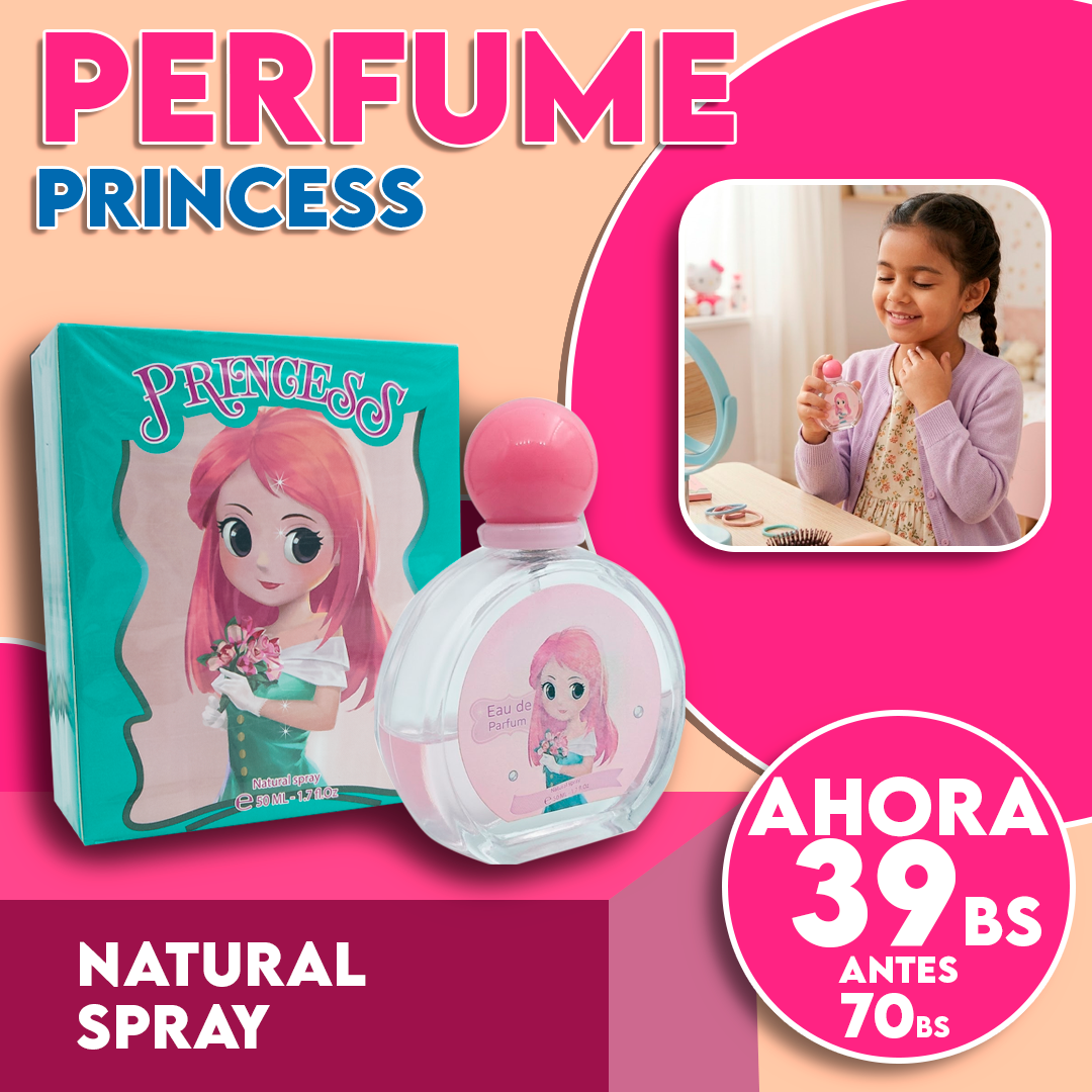 Perfume Infantil Princesas Natural Spray