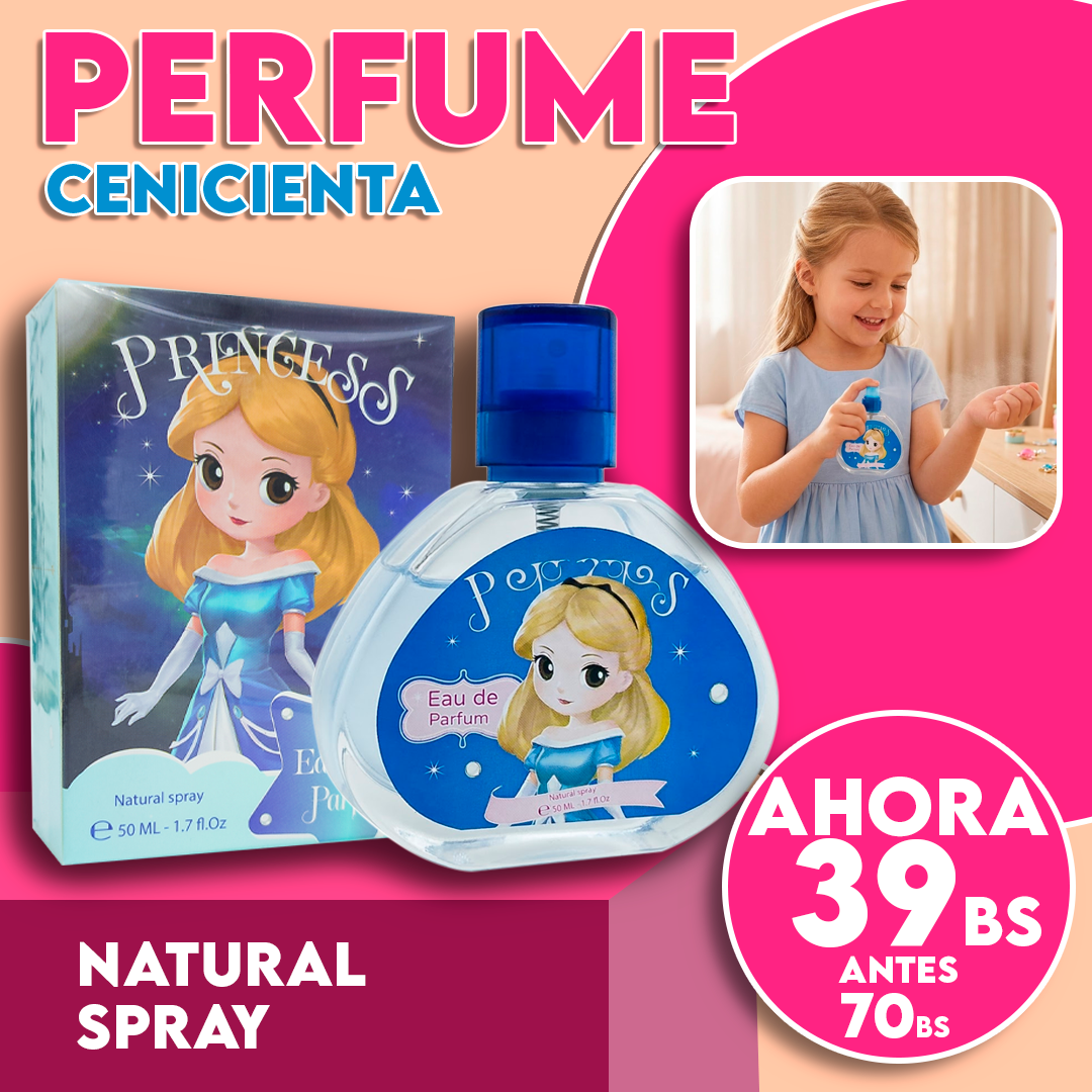 Perfume Infantil Princesas Natural Spray