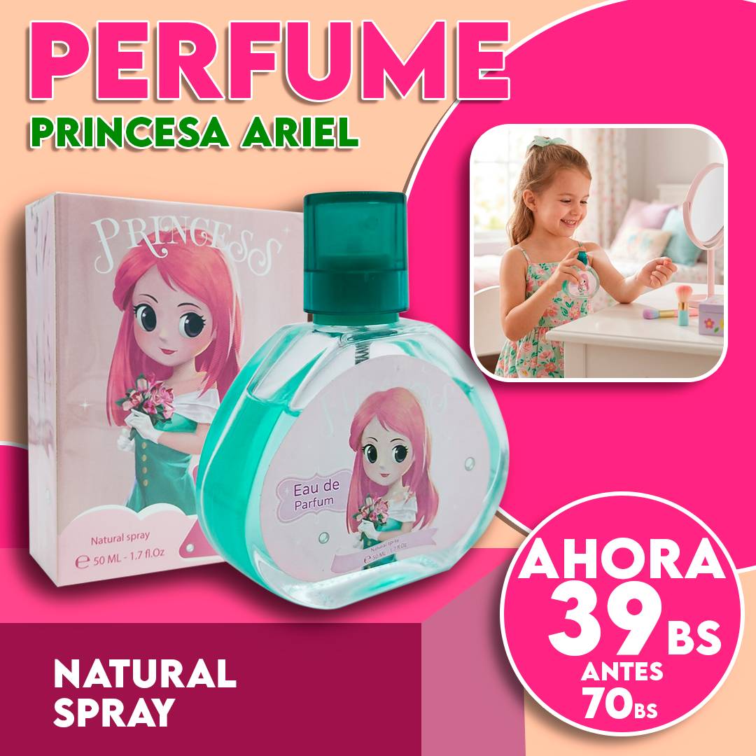 Perfume Infantil Princesas Natural Spray