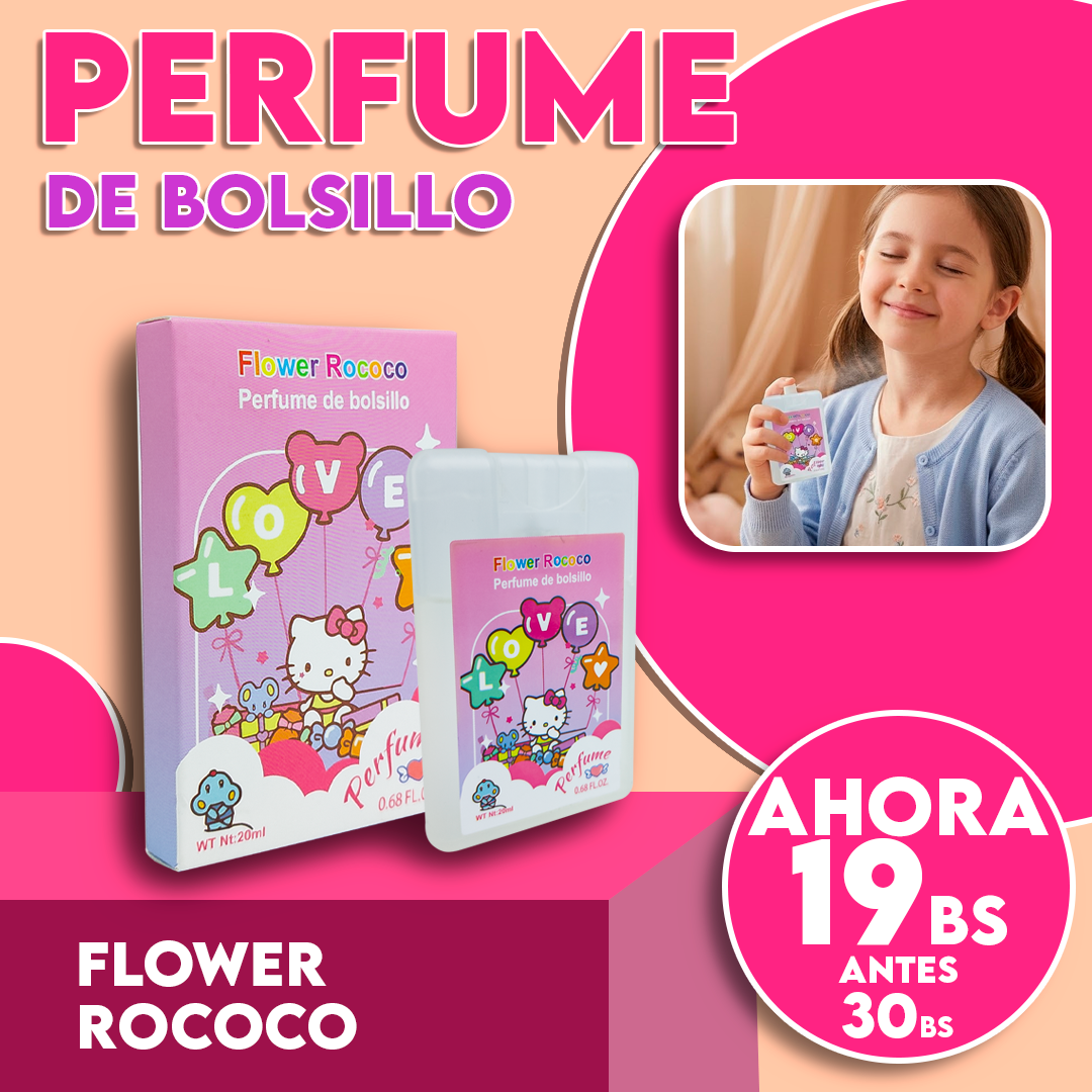 Perfume Infantil de Bolsillo Sanrio Flower Rococo
