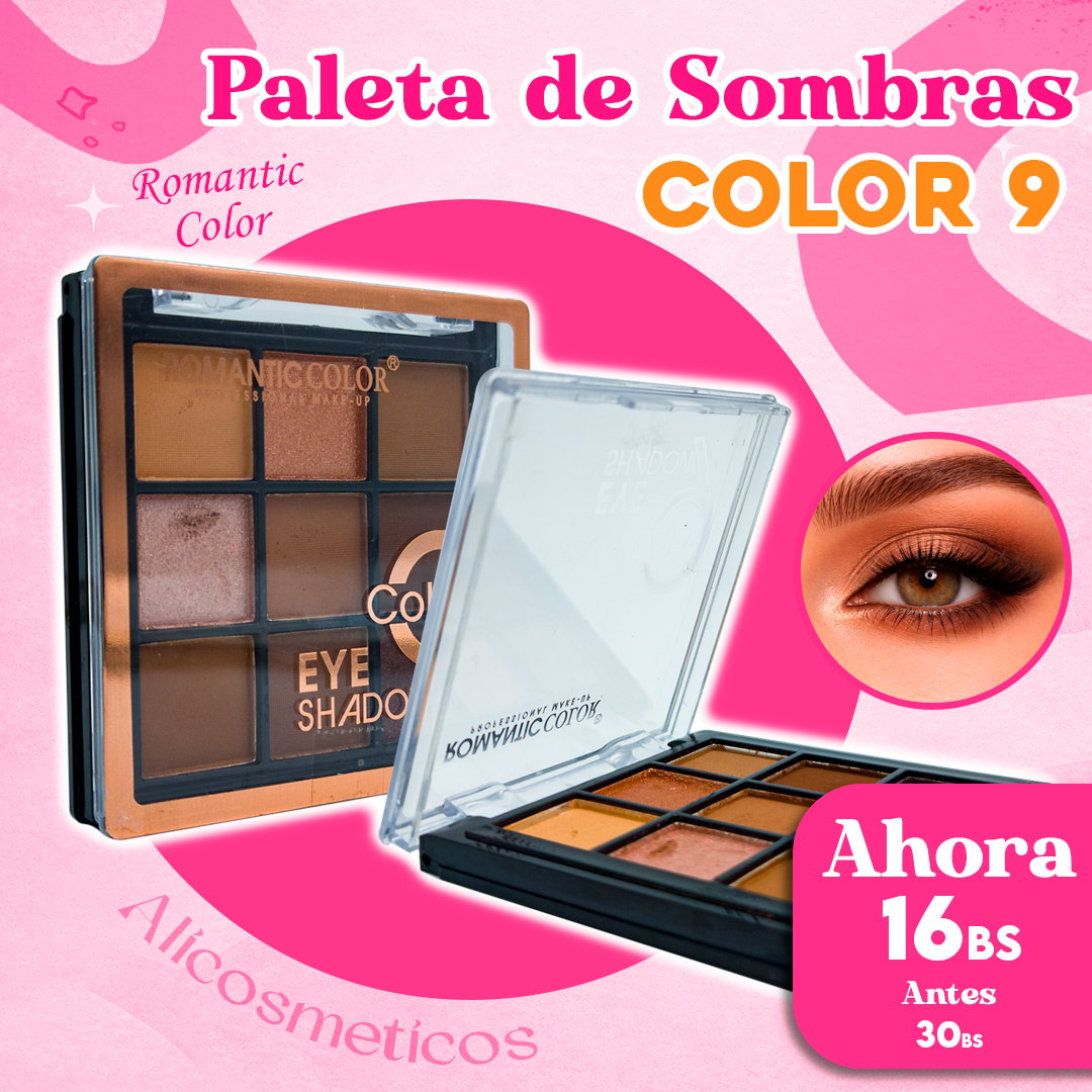 Paleta de Sombras para Ojos Color 9 Romantic Color