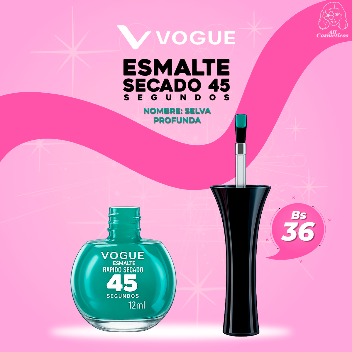 Esmalte para Uñas Secado Rapido 45 Segundos Selva Profunda Vogue