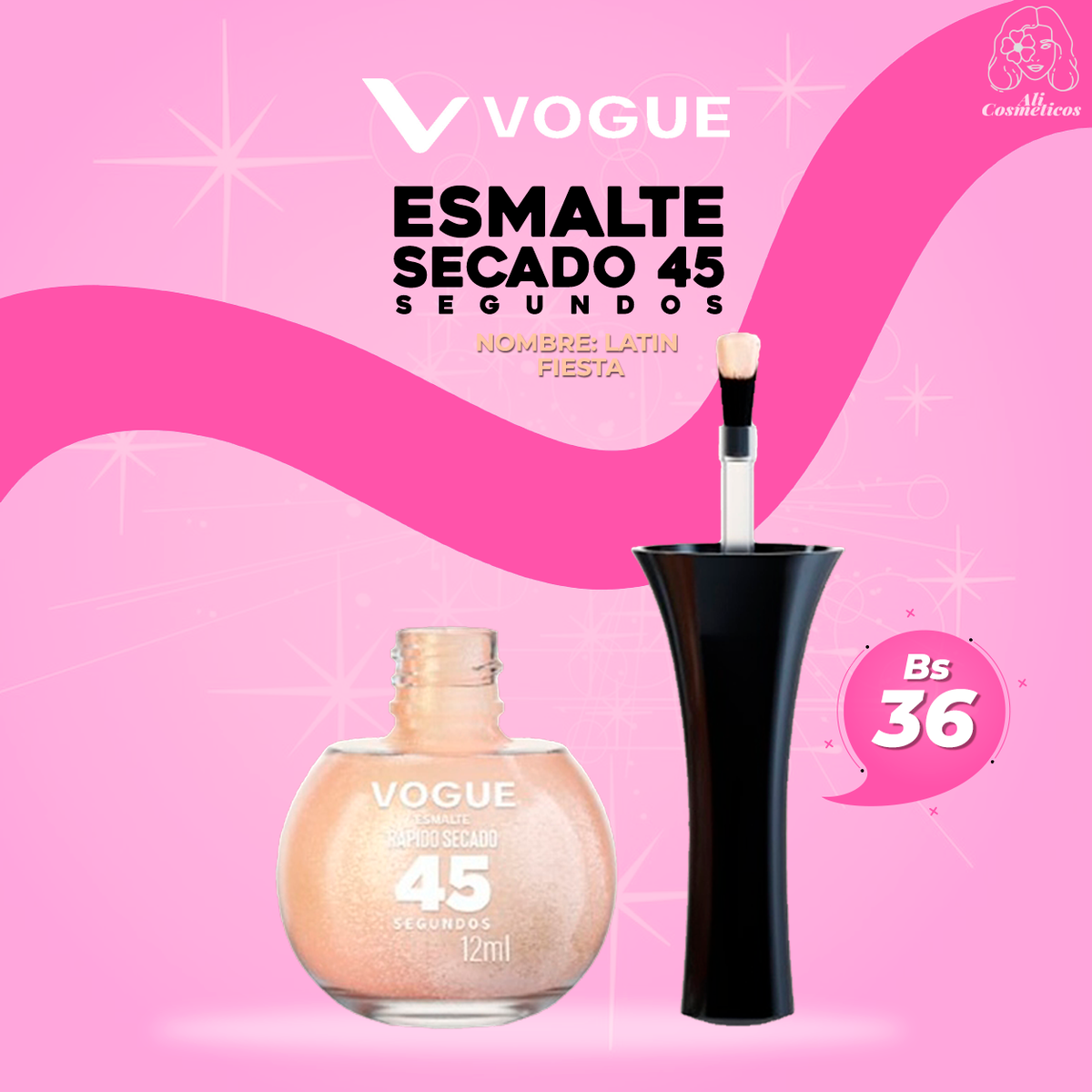 Esmalte para Uñas Secado Rapido 45 Segundos Latin Fiesta Vogue
