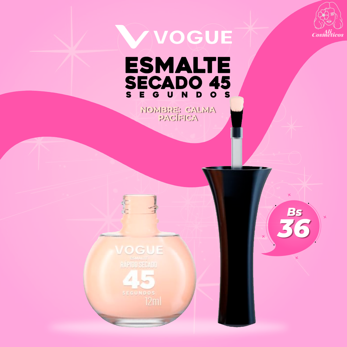 Esmalte para Uñas Secado Rapido 45 Segundos Calma Pacifica Vogue