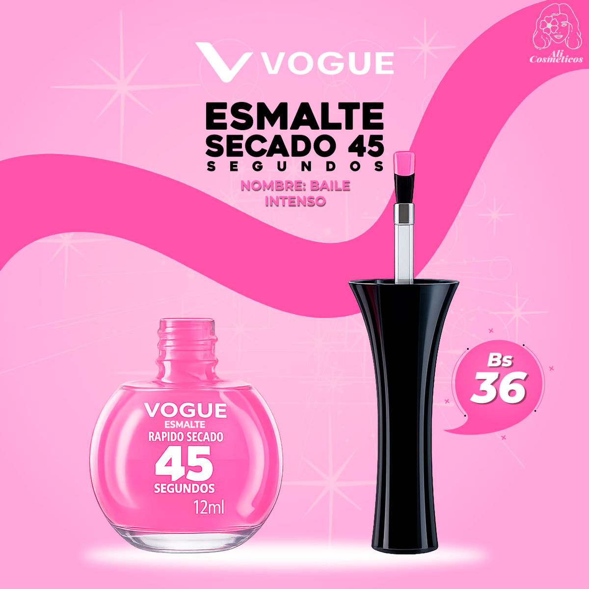 Esmalte para Uñas Secado Rapido 45 Segundos Baile Intenso Vogue