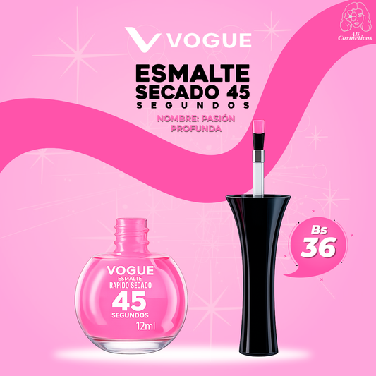 Esmalte para Uñas Secado Rapido 45 Segundos Pasión Profunda Vogue